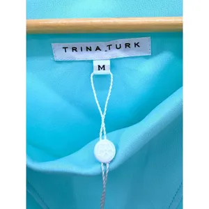 Trina Turk Ellyson Dress Sea Glass Blue Cowl Neck Cape Mini Dress‎ Size M NEW thumbnail 6