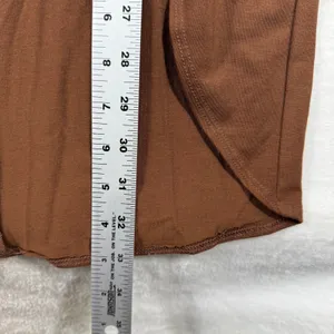 Reformation Brown Tencel Wrap Midi Dress Scoop Neck Sleeveless XS Made in USA thumbnail 7