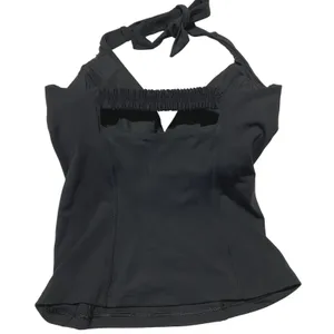 Athleta Sculpted Halter Tankini Black Bikini Tankini Top 32D/DD‎ Tall EUC thumbnail 3