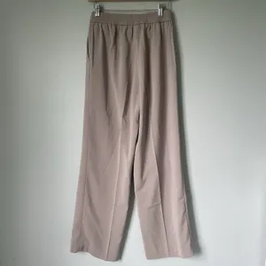 Quince High-Rise Wide Leg Dress Pants Professional Workwear Beige Brown Size 4 thumbnail 2