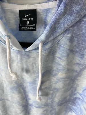 NWOT Blue and white Nike tie-dye hoodie thumbnail 2