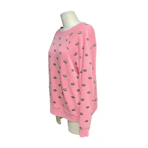Wildfox Lip‎ Service Sweatshirt Pigment Red Pink Black Size XS thumbnail 5