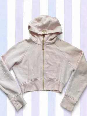 Lululemon pink cropped scuba gold zipper size xs/s thumbnail 7