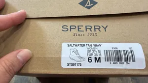 Sperry Top-Sider Saltwater Duck Boot Women’s Tan/Navy Waterproof Lace-Up 6 M NEW thumbnail 8