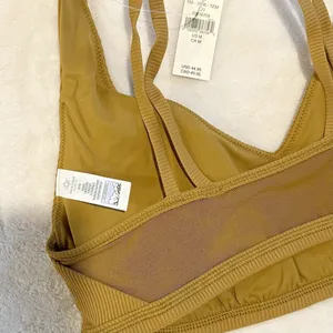 NWT Offline by Aerie Goals Light Tan Ribbed Padded Sports Bra - Size: Medium thumbnail 6