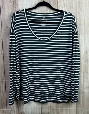 American Eagle Outfitters Soft & Sexy Striped Long Sleeve Top thumbnail 1
