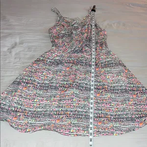 Lush Pink and‎ Gray Ruffled Wrap Sundress thumbnail 4