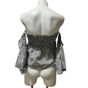 Faithfull The Brand Women's Off-Shoulder Striped Crop Top Size M thumbnail 13