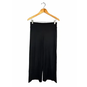 Boston Proper Dress Pants Womens S Black Wide Leg Pull On Stretch Knit thumbnail 2