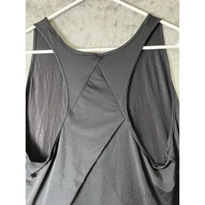 Lululemon Essential Tank Pleated Jersey Black Sleeveless Athletic Top Size‎ 14 thumbnail 4