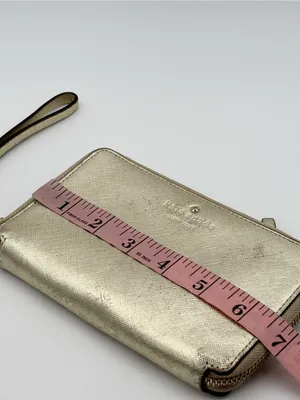 kate spade‎ Metallic Gold Zip Wristlet Wallet thumbnail 6