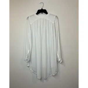 Free people white gauze boyfriend button down shirt Size Medium thumbnail 4