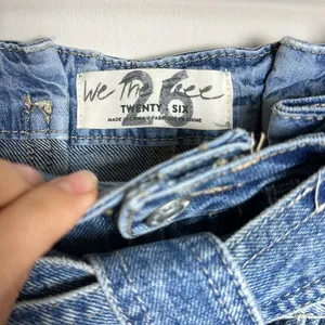 We‎ The Free East of Eden Paper Bag Denim Belted Skirt thumbnail 7