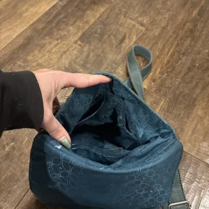 Fossil Long‎ Live Vintage Women's Teal Green Pebbled Leather Purse Crossbody Bag thumbnail 14