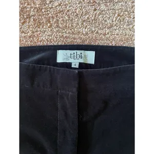 Tibi Pants Womens Size 4 Black Velvet Stretch Skinny Mid Rise Holiday thumbnail 2