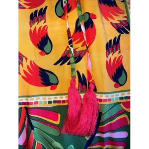Label of Love Calista Off Shoulder Maxi Dress M NWT Tropical Boho Resort thumbnail 7