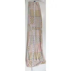 See You Monday Los Angeles Patchwork Floral Shell Maxi Skirt Pink Green Small‎ thumbnail 7
