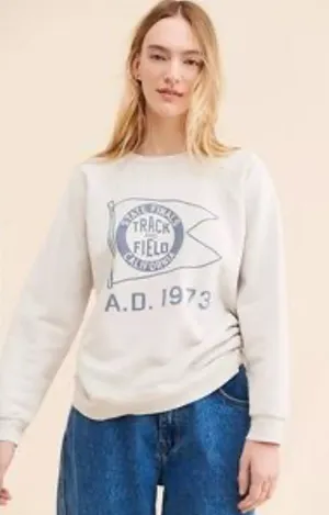 Free people retrobrand track and field sweatshirt nwt xs thumbnail 1