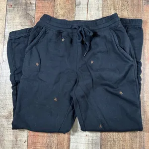 Rails Kingston Jogger Sweatpants XS Black Bronze Star Embroidery Cotton Modal thumbnail 1