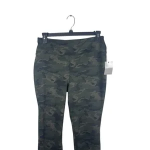 Nine West Army Green Camouflage Pull On Elastic Waist Ponte Pants L NWT thumbnail 4