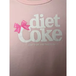Diet Coke Pink Bow Graphic Tee Coca Cola Coquette Baby Pink Cotton Shirt Medium thumbnail 3