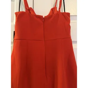 Lulus Irresistible Ways Red Orange Ruffled Midi Dress | Medium New with Tags thumbnail 8