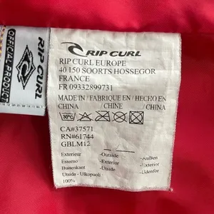 Rip curl Zip Up Puffer Snow Jacket in White‎ Red Size Medium thumbnail 9