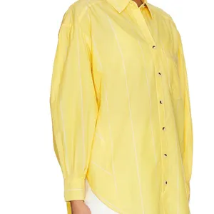 We the free Happy Hour Stripe Top in Yellow Combo‎ SIZE L OVERSIZED STYLE thumbnail 3