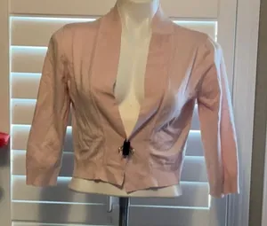 Chic Women's Pink Cardigan Size M thumbnail 1