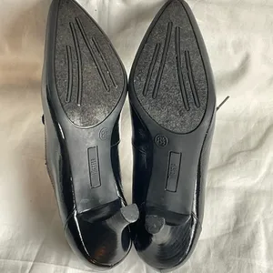 Vintage Nickels Black Oxford Heels – Patent & Suede Wingtip – Size 8.5M thumbnail 8