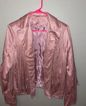 Tassel Fringe Jacket Pink Size L thumbnail 5