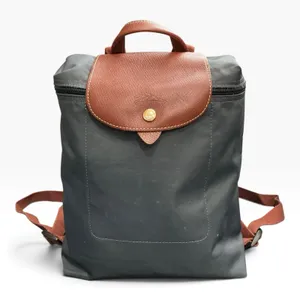 Longchamp Le Pliage Sac A Dos Vintage Y2K Nylon Leather Backpack Rare thumbnail 1