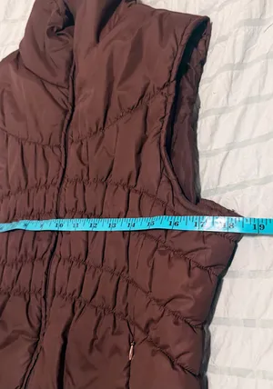 THRE3 Clothing Co. Chocolate Brown Quilted Puffer Vest Size L thumbnail 7