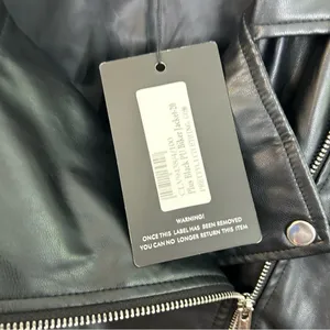 NWT PrettyLittleThing Black Faux Leather PU Biker/Moto Jacket Plus Size XL thumbnail 12