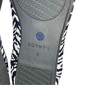Rothy's The Almond Loafer Zebra Print Navy Blue & White Loafers Flats Shoes 8 thumbnail 13