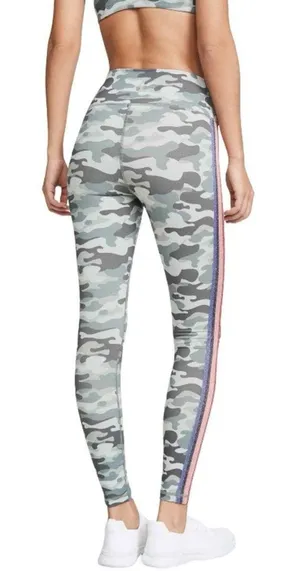 Spiritual Gangster Camo Print Perfect Glitter Stripe Leggings medium thumbnail 1