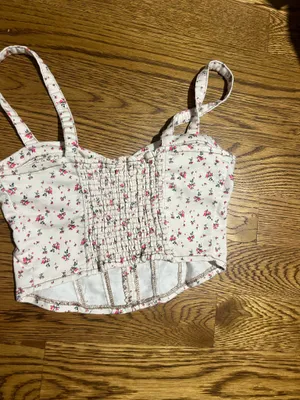 No Boundaries Corset Bustier Floral Top thumbnail 3