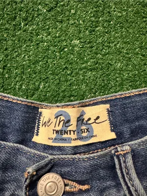 We The Free Frayed Hem Distressed Denim Shorts - Blue thumbnail 2