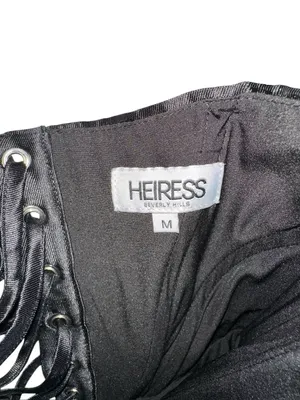 Heiress Beverly Hills The Sheen Corset Strapless Black Mini Dress MEDIUM thumbnail 5