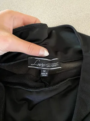 Love University Black Mesh Pant Size M thumbnail 2