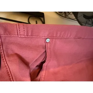Risen Jeans Womens 9/29 Pink Distressed Straight Leg Raw Hem High Rise Denim thumbnail 3