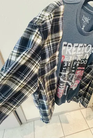 Jimi Hendrix Graphic Tee Flannel Blue thumbnail 2