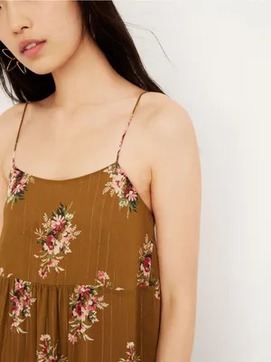 MADEWELL Cami Tier Midi Dress Metallic Classic Corsage Nosegay Floral Sz. 6 thumbnail 4
