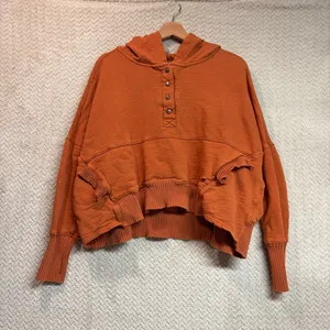 FP Movement Honey Dove‎ Orange Relaxed Oversized Pullover Hooded Sweatshirt thumbnail 6