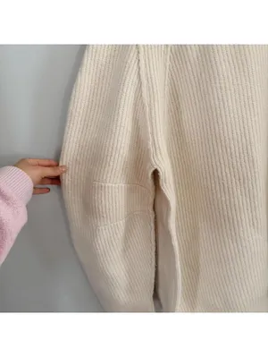 Free People Sunbeam Ribbed Oversized Sweater in Cream thumbnail 6