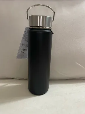 ALO Yoga Black Aluminum Water Bottle with Carry Handle NWT 24oz thumbnail 5