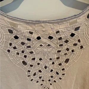 Free People Lavendar Lace Detail Long Sleeve Top in size M thumbnail 5