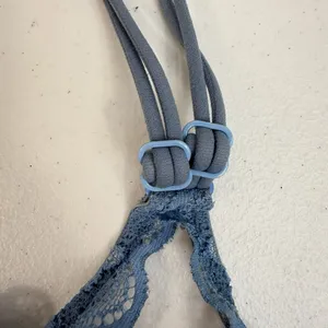 Aerie L Large Lace Bralette‎ Bra Wireless Blue Racerback Pullover Lightly Lined thumbnail 5