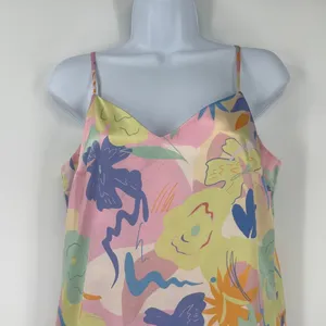 Chi Chi Satin Slip Dress Sz 10 Y2K Coquette Pastel Florall Festival Maxi Resort thumbnail 3
