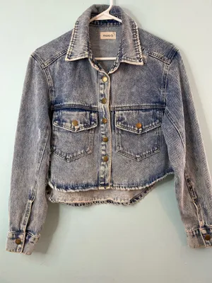 Women’s Mono B faded blue denim jackets small thumbnail 6